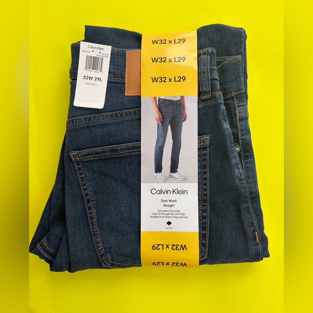 ❤️Calvin Klein Men's Blue Straight Jeans New Size 32x29